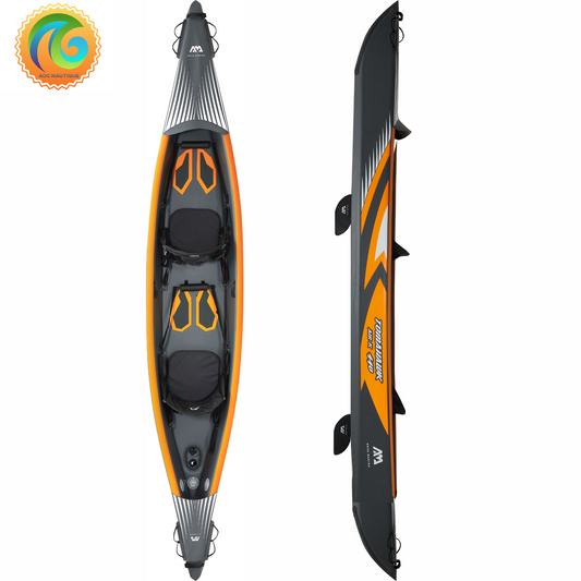 Achat et vente de Kayak AQUA MARINA TOMAHAWK HAUTE PRESSION KAYAK # Air-K 440 2 PERSONNE - AOC Nautique - paddleboard Kayak