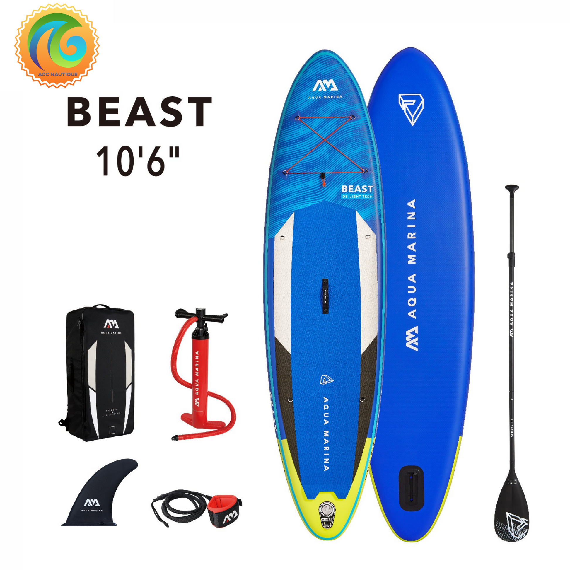 Achat et vente de Paddle board Aquamarina Beast # BT-21BEPincluant les accessoires.  